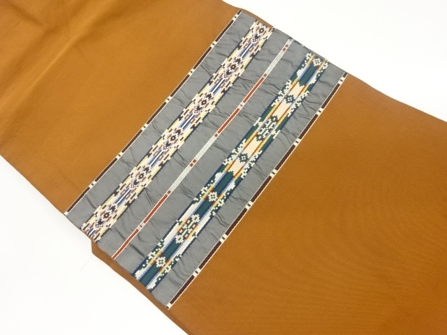 JAPANESE NAGOYA OBI / MATELASSE / WOVEN ABSTRACT STRIPE